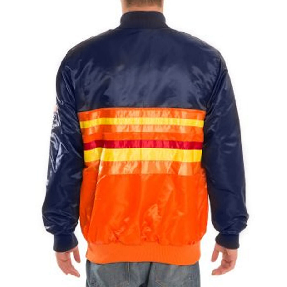 Navy/Orange Houston Astros Satin Jacket