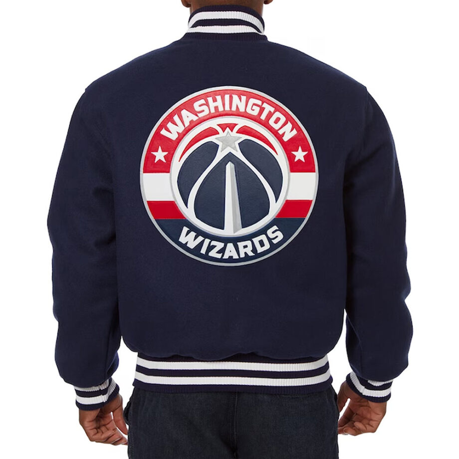Navy Washington Wizards Varsity Wool Jacket