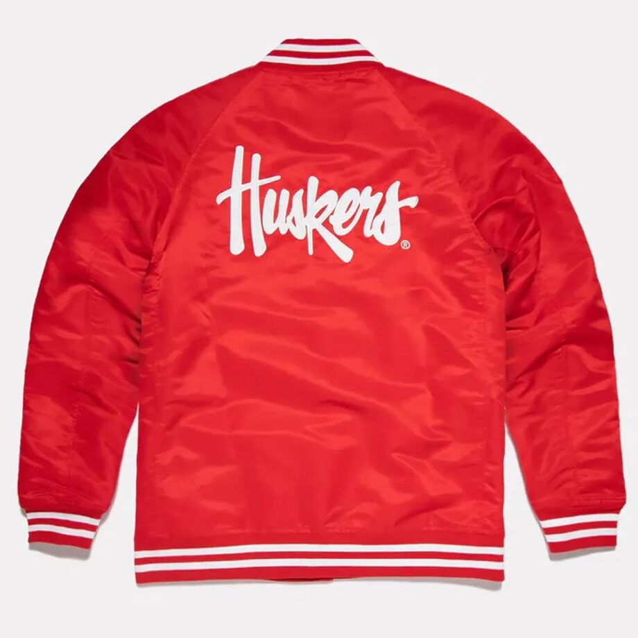 Nebraska Cornhuskers Red Satin Jacket