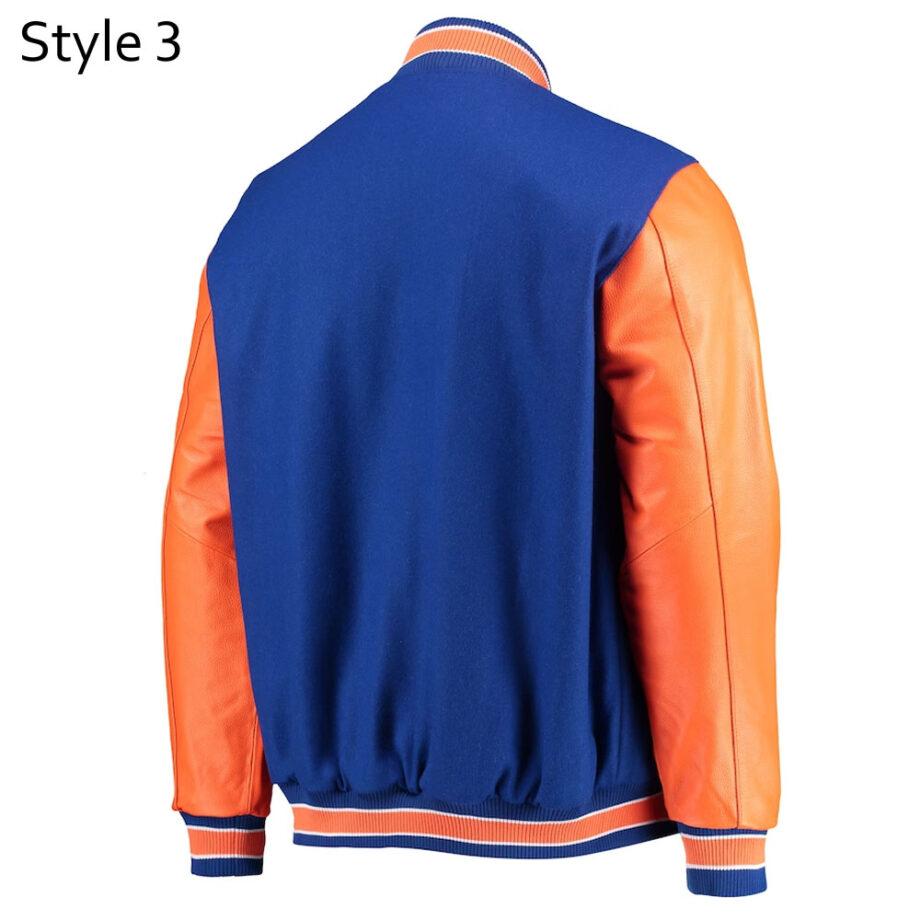 NY Mets Royal and White Varsity Jacket