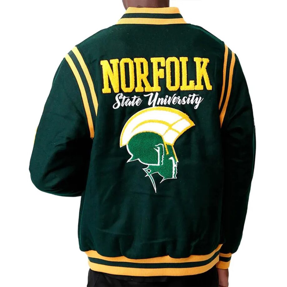 Norfolk State Spartans Green Wool Varsity Jacket