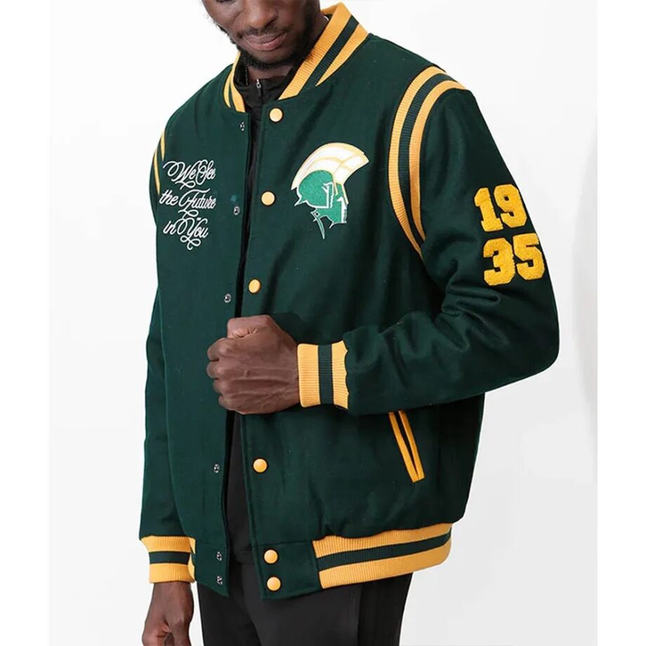 Norfolk State Spartans Green Wool Varsity Jacket