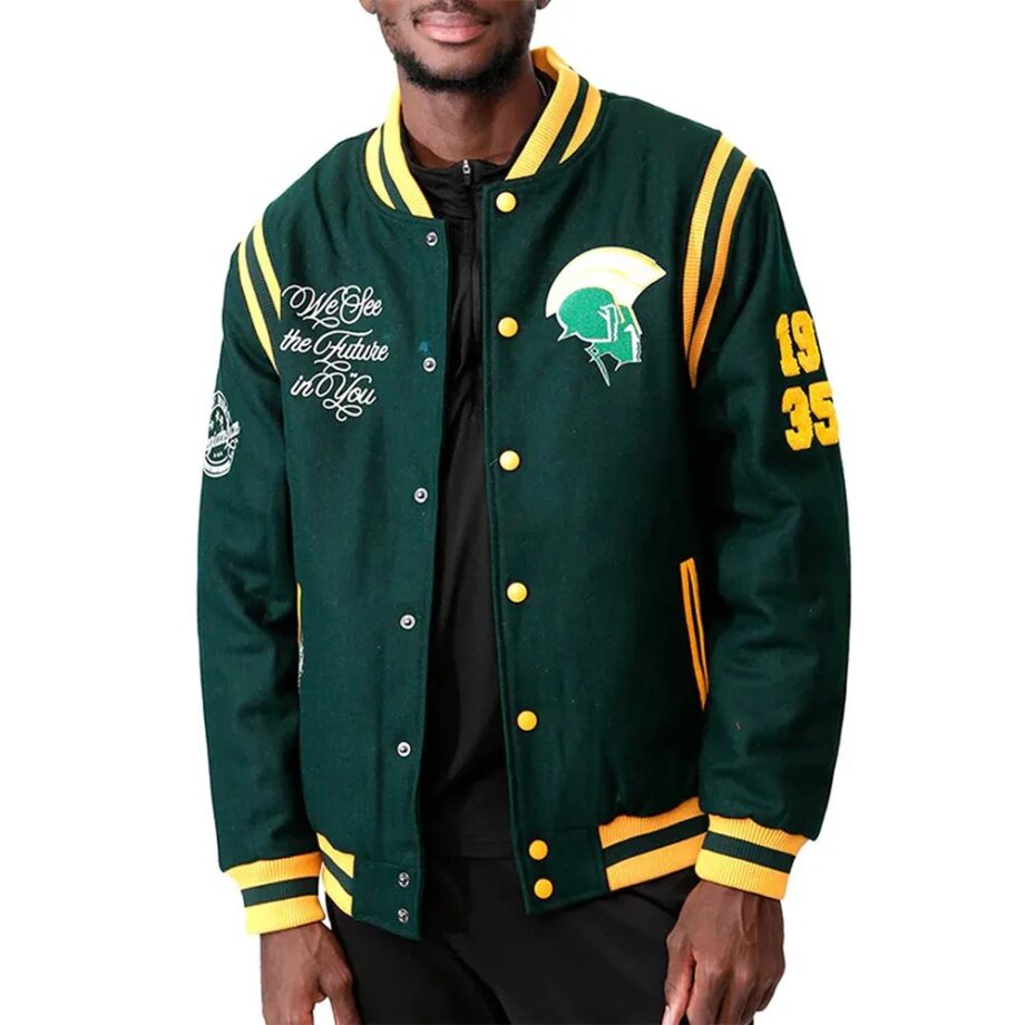 Norfolk State Spartans Green Wool Varsity Jacket