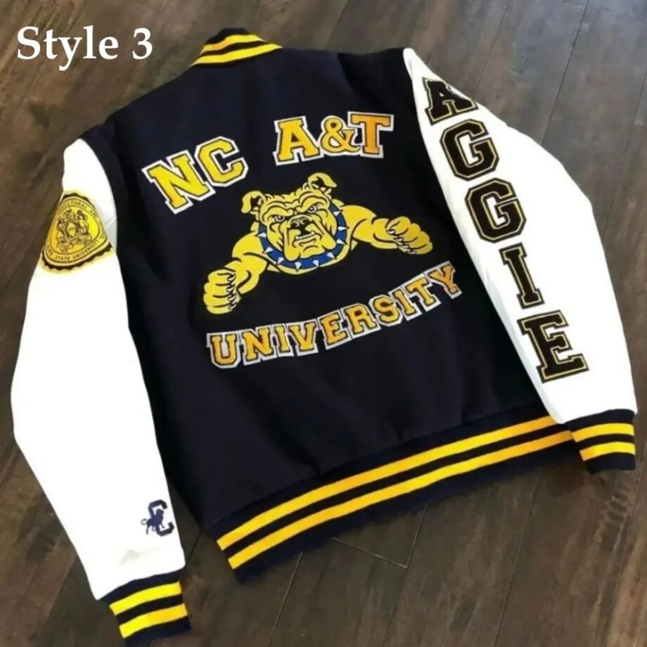 North Carolina A&T Aggie Pride Blue Varsity Jacket