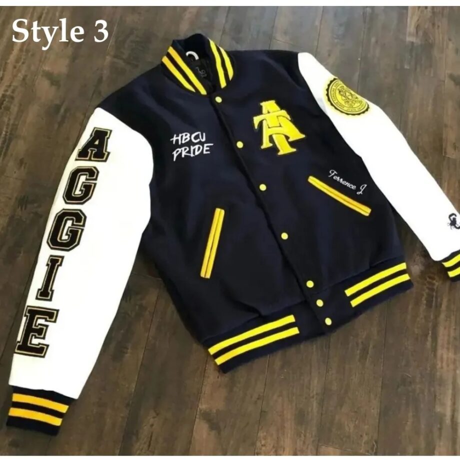 North Carolina A&T Aggie Pride Blue Varsity Jacket