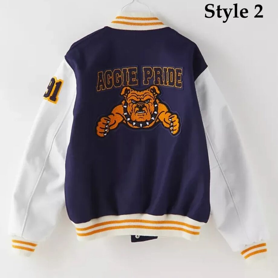 North Carolina A&T Aggie Pride Blue Varsity Jacket