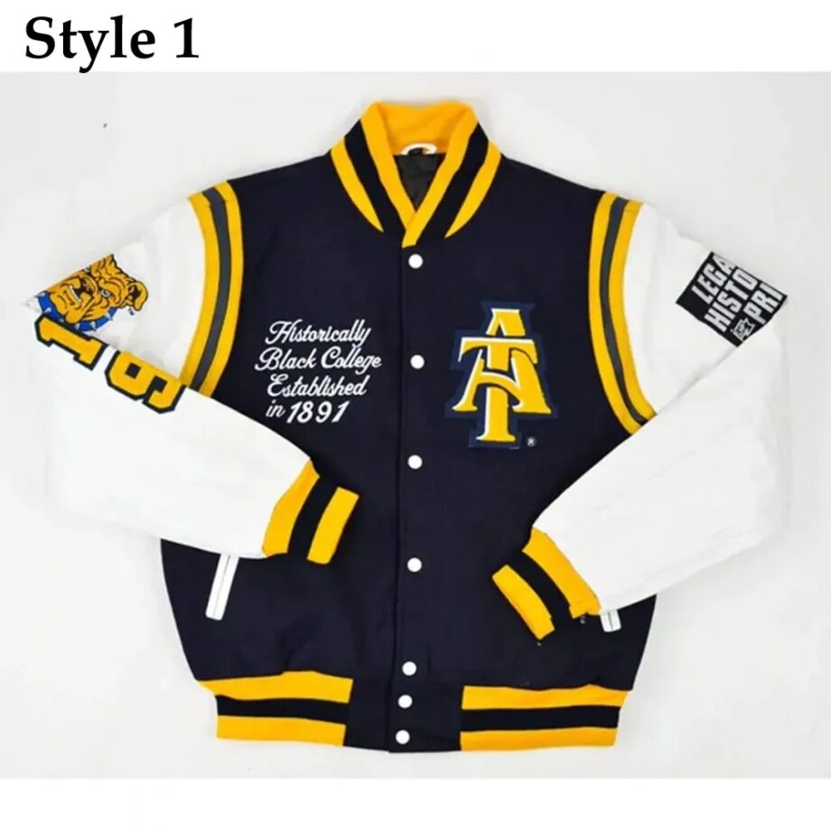 North Carolina A&T Aggie Pride Blue Varsity Jacket