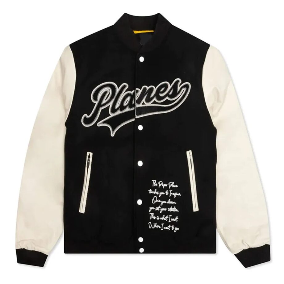 Paper Planes Varsity Wool and Leather Jacket