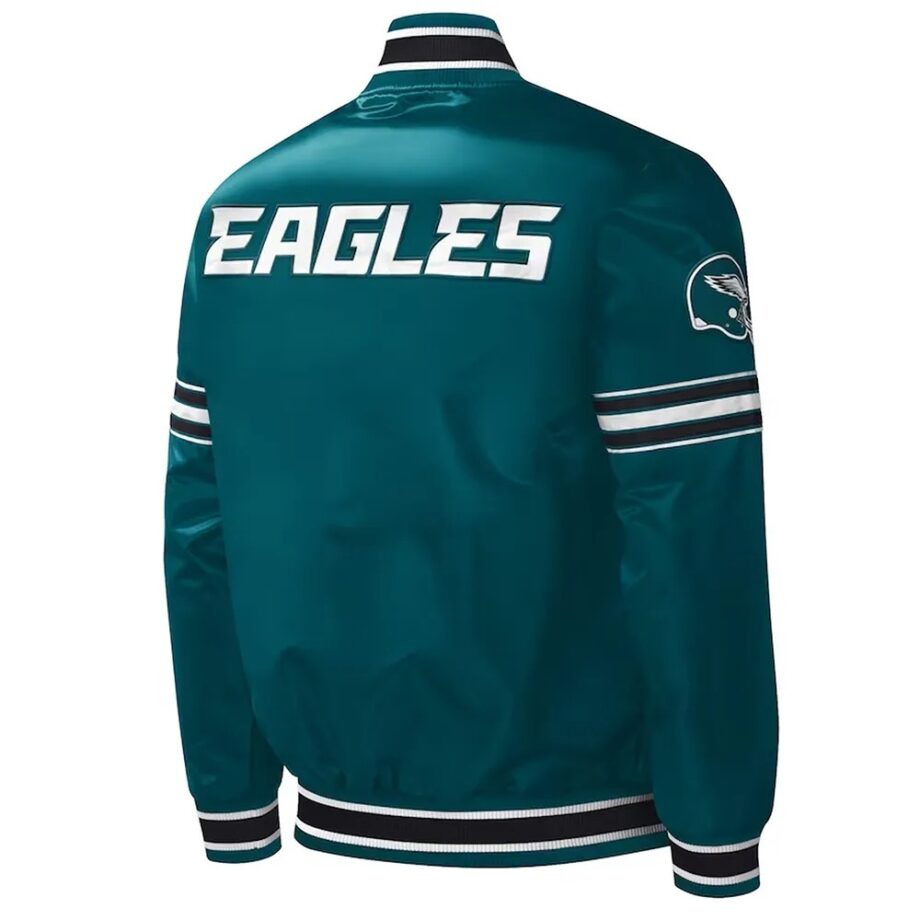 Philadelphia Eagles Midfield Green Satin Jacket