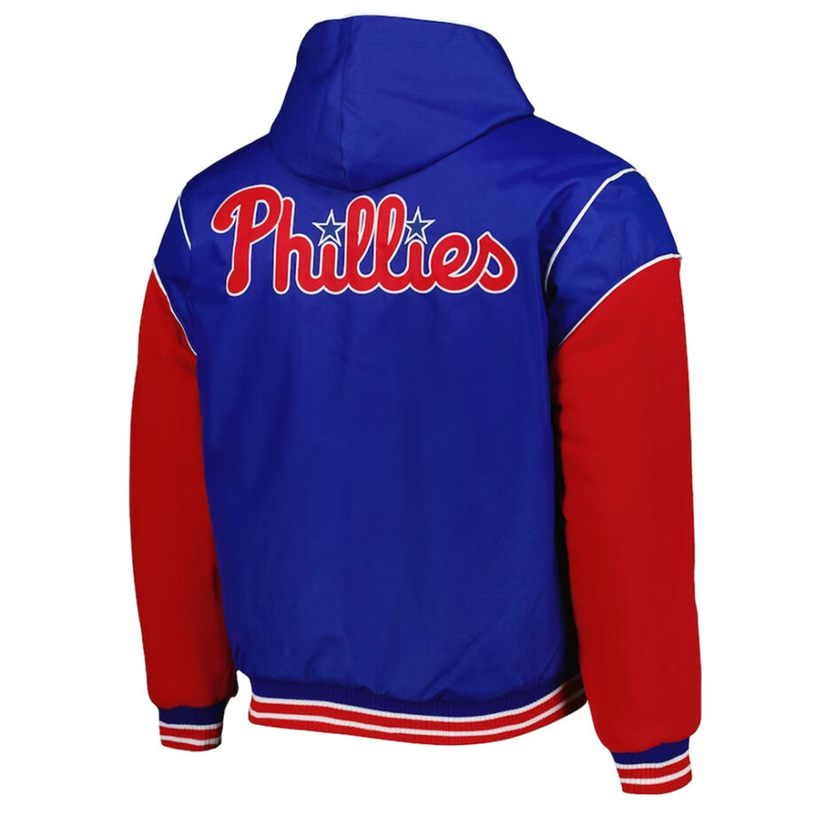 Philadelphia Phillies Royal and Red Hoodie Jacket