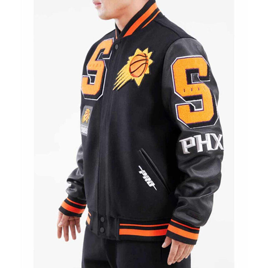 Phoenix Suns Black Mashup Varsity Jacket