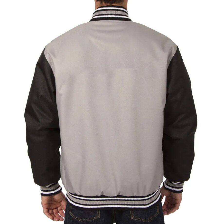 Calgary Flames Poly-Twill Gray and Black Jacket