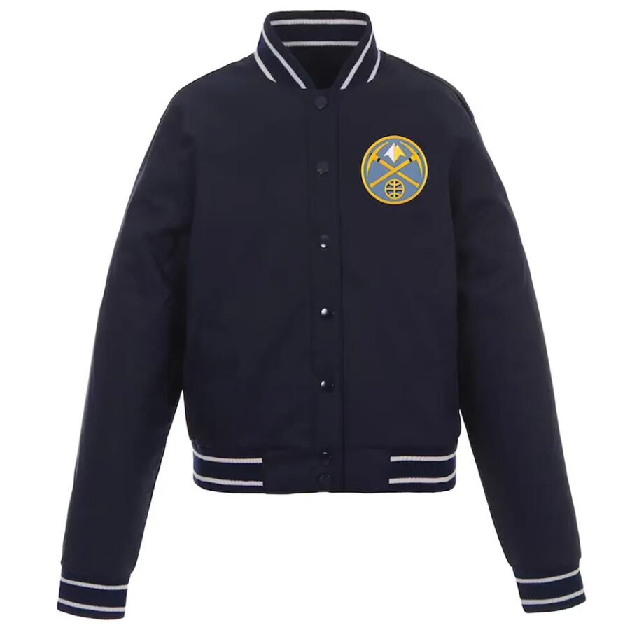 Denver Nuggets Poly Twill Navy Jacket