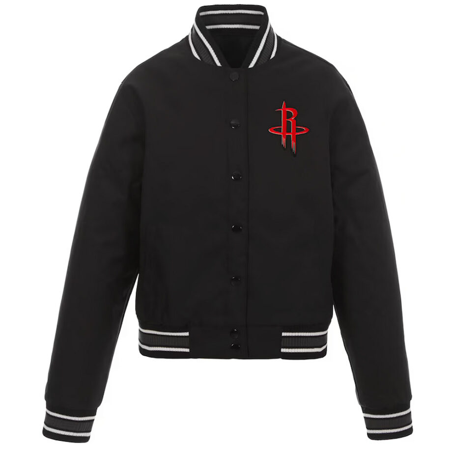Houston Rockets Black Poly-Twill Jacket