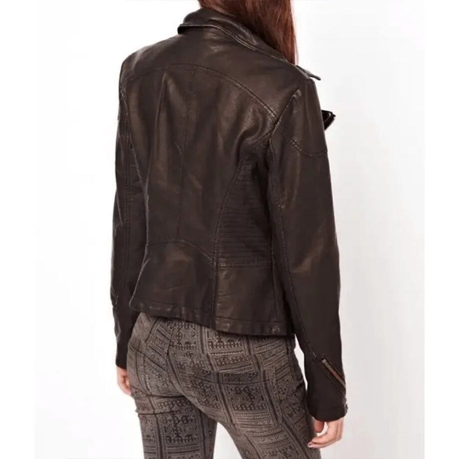 Pretty Little Liars S04 Shay Mitchell Brown Leather Jacket