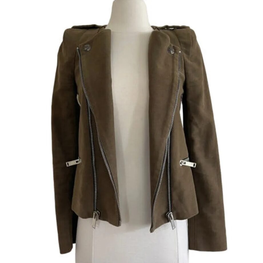 The Originals S04 Claire Holt Green Suede Jacket