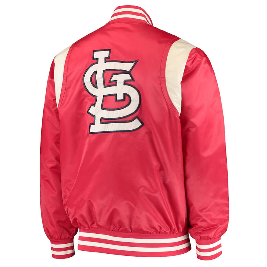 St. Louis Cardinals Red & Cream Satin Jacket