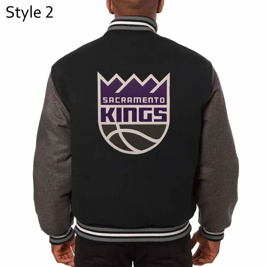 Sacramento Kings Black All Varsity Wool Jacket