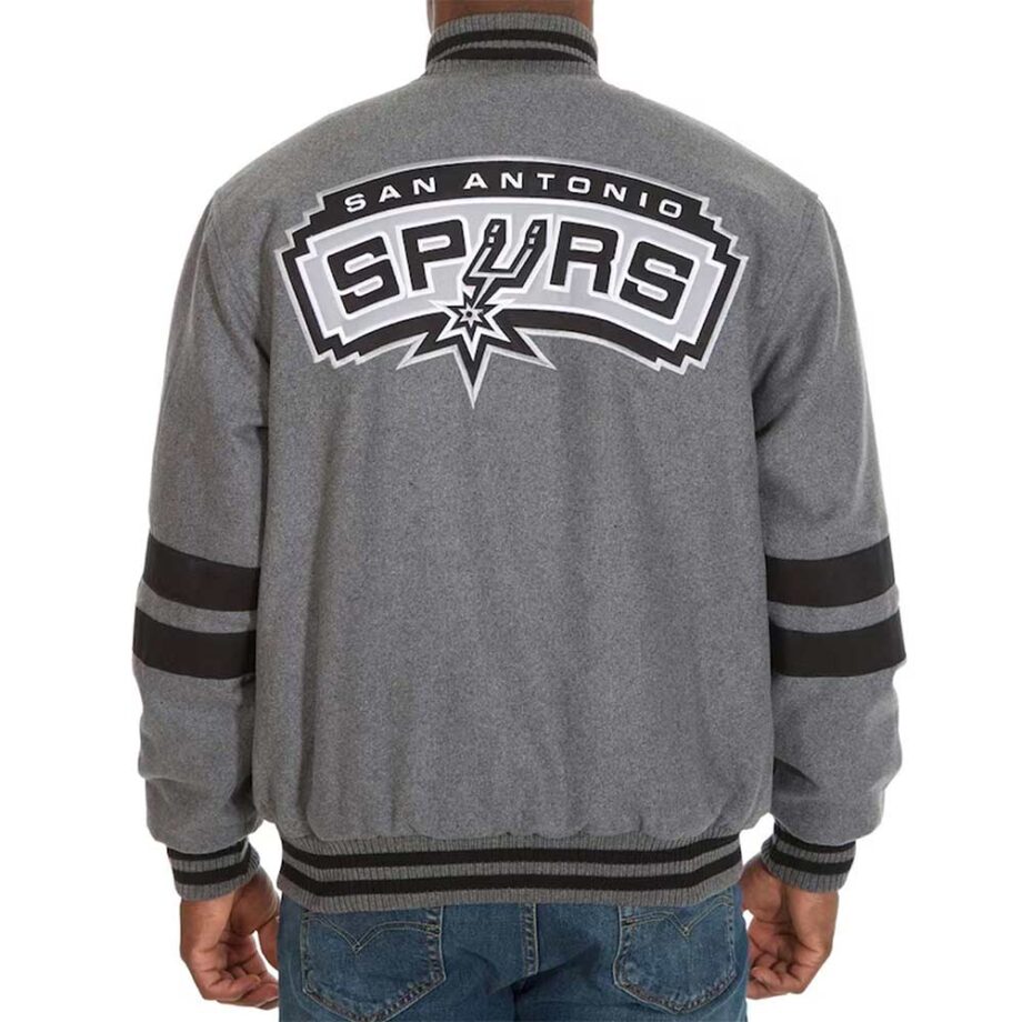 San Antonio Spurs Varsity Gray Wool Jacket