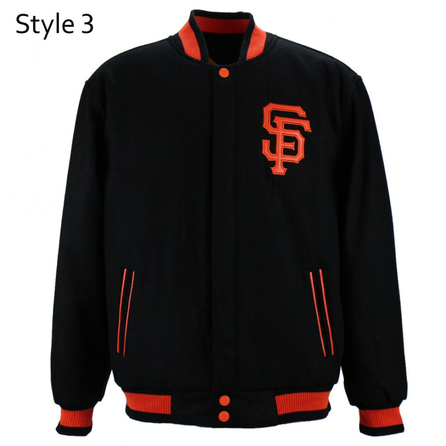 San Francisco Giants Varsity Black All-Wool Jacket