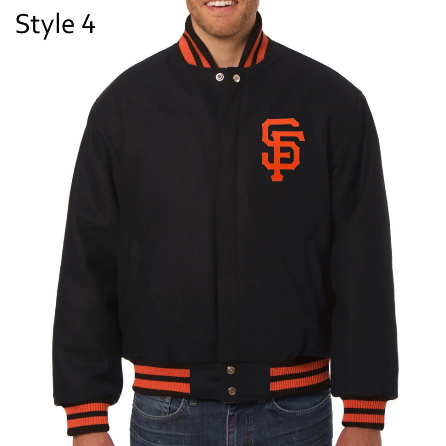 San Francisco Giants Varsity Black All-Wool Jacket