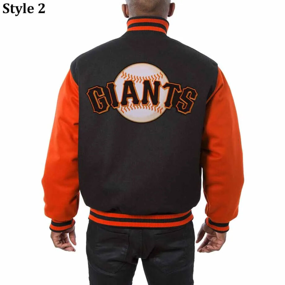 San Francisco Giants Varsity Black Wool Jacket