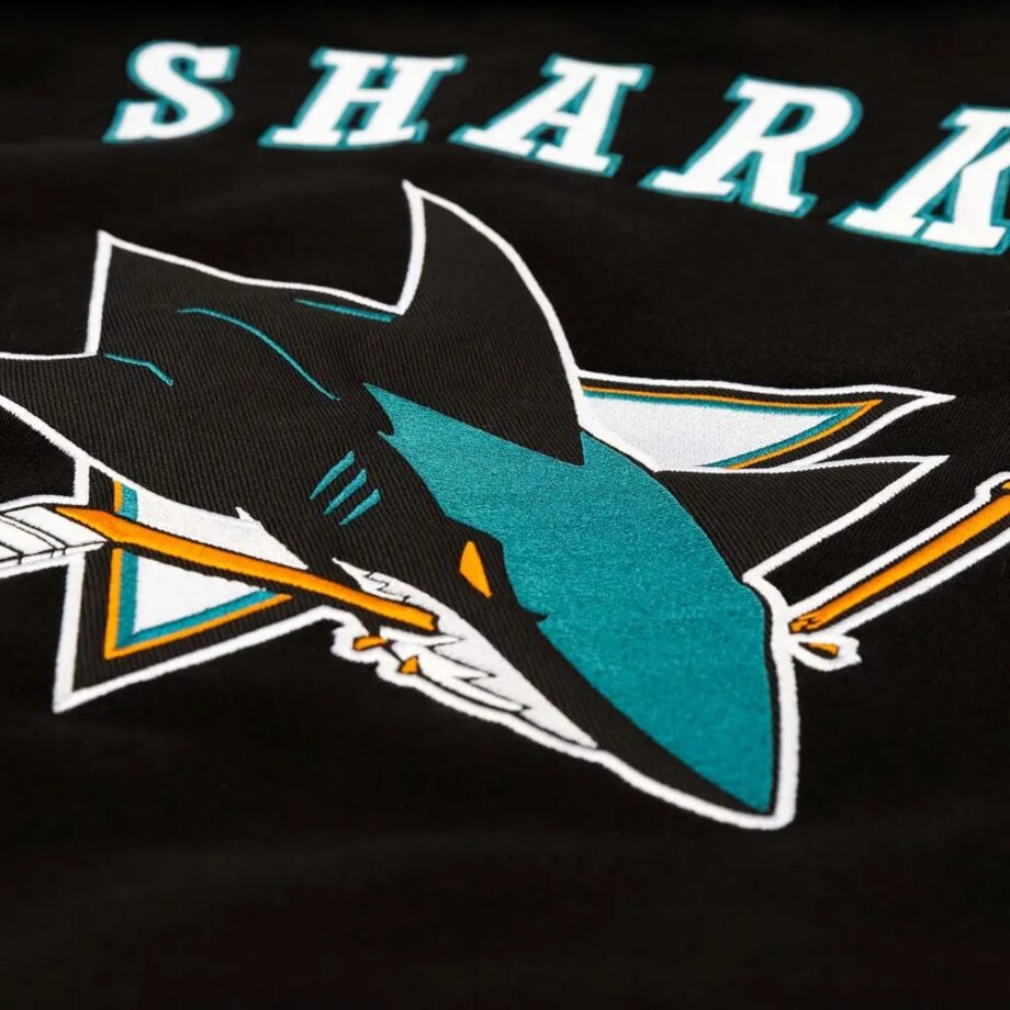 San Jose Sharks Black & White Varsity Jacket