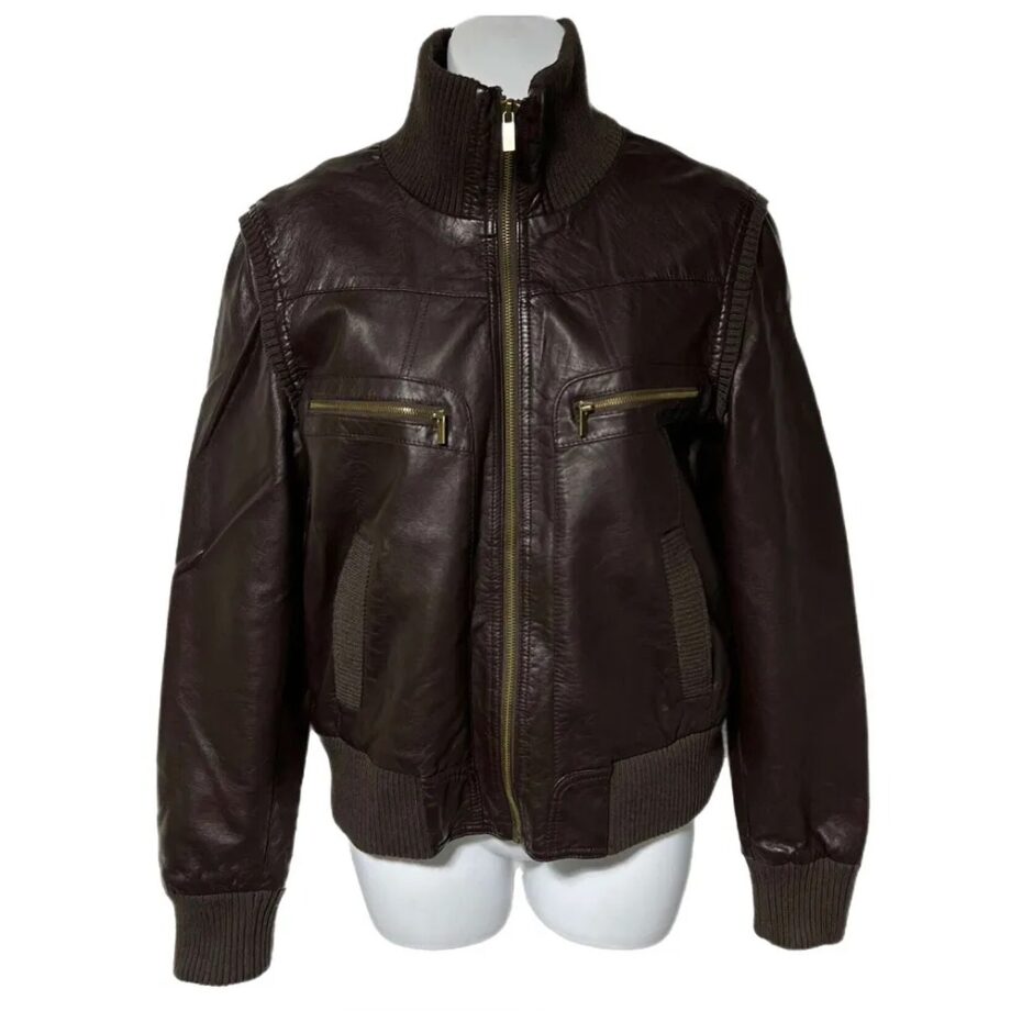 Dre Davis Brown Leather Jacket