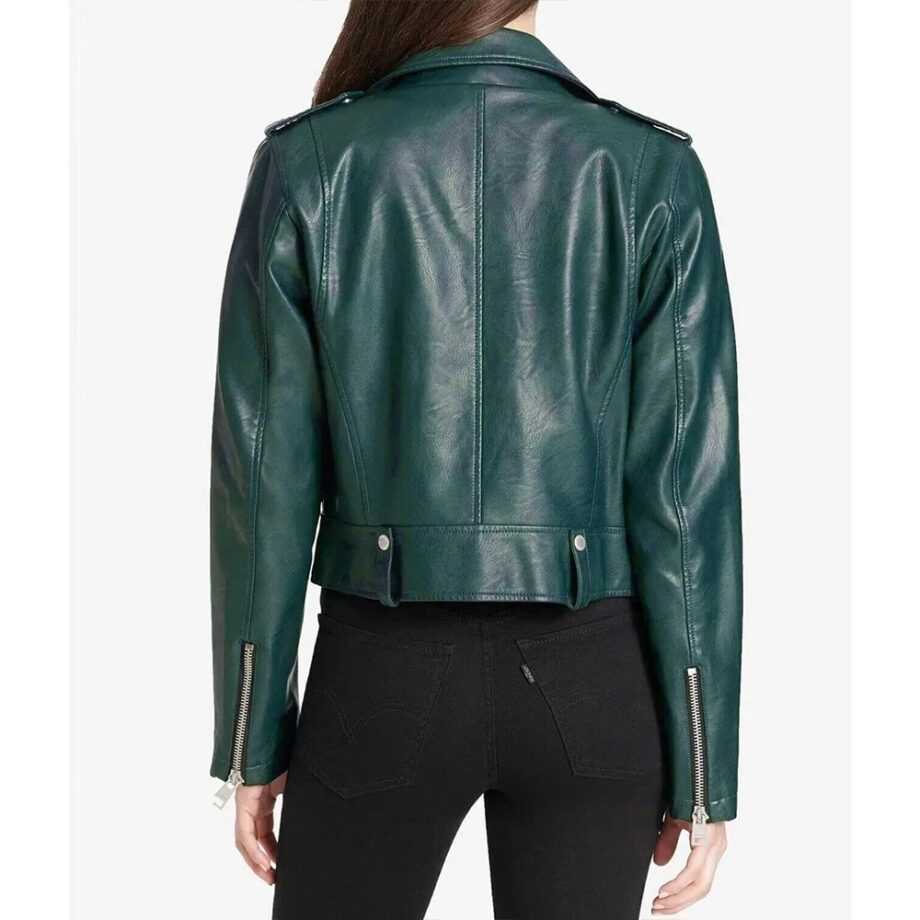 Scandal S04 Katie Lowes Green Leather Jacket