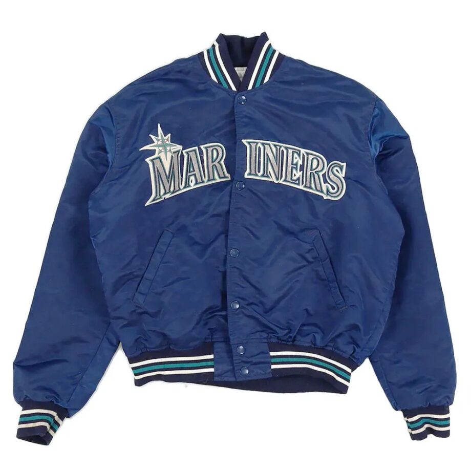 90s Seattle Mariners Navy Bomber Jacket