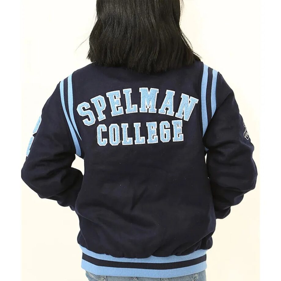 Spelman College Jaguars Navy Varsity Jacket