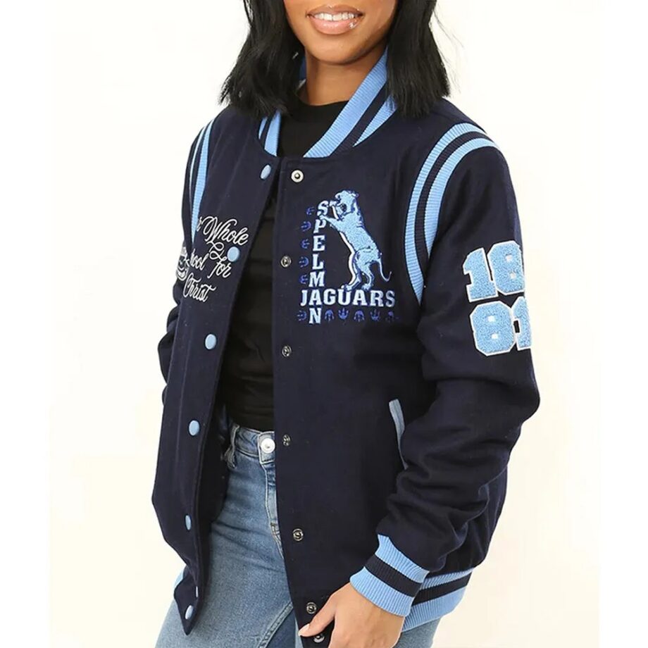 Spelman College Jaguars Navy Varsity Jacket