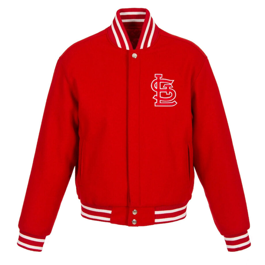 St. Louis Cardinals Embroidered Varsity Red All-Wool Jacket