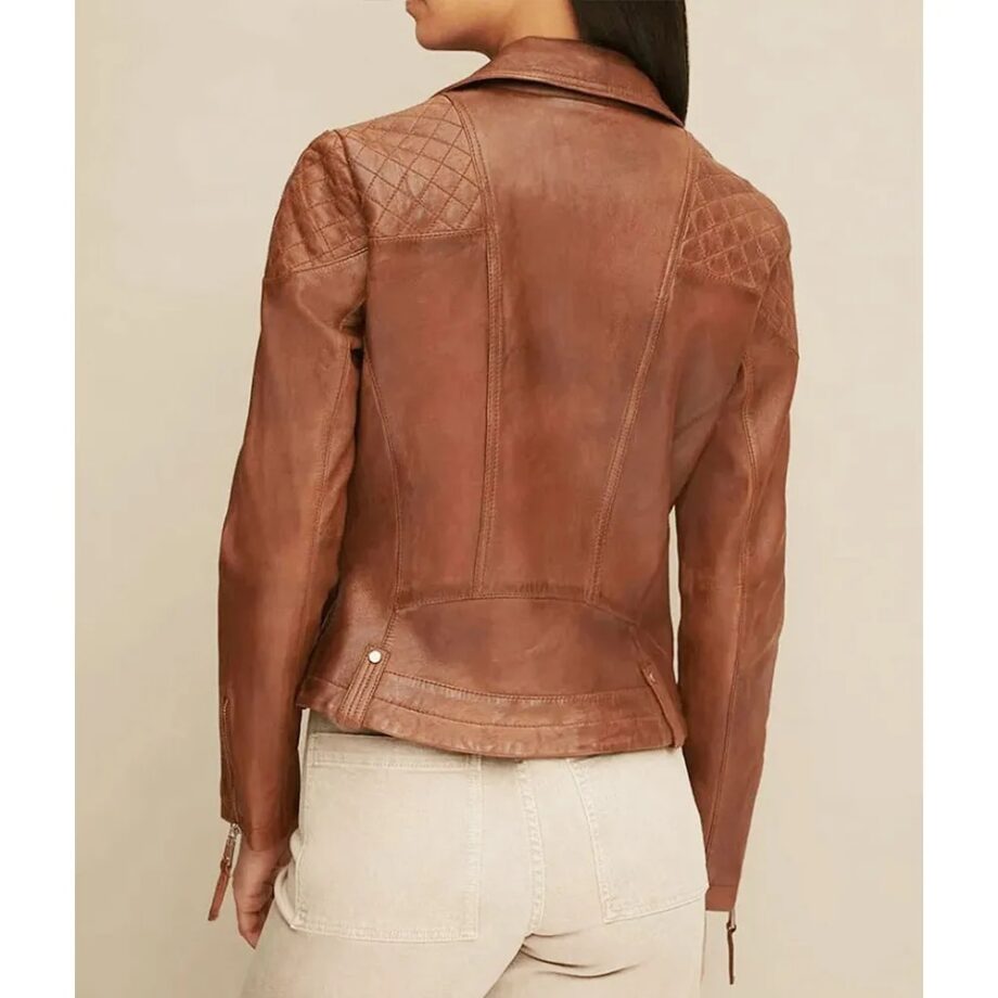 Jojo Fletcher Brown Leather Jacket