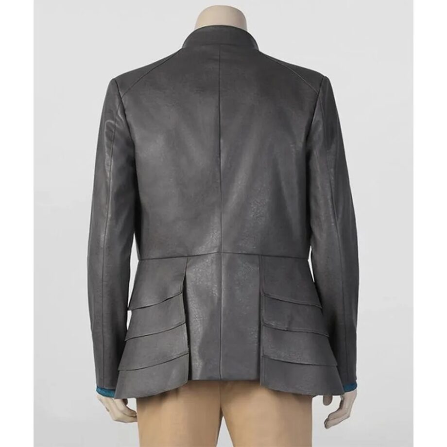 Chris Pine Honor Among Thieves Gray Leather Jacket