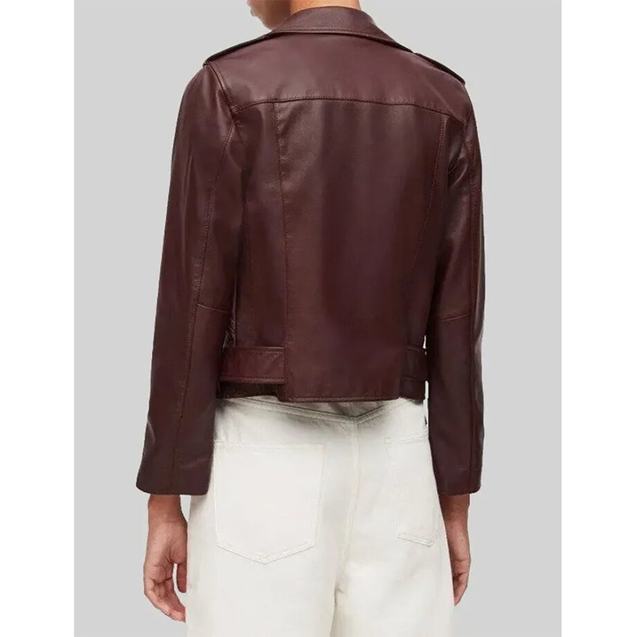 The Wedding Cottage Erin Krakow Dark Brown Leather Jacket
