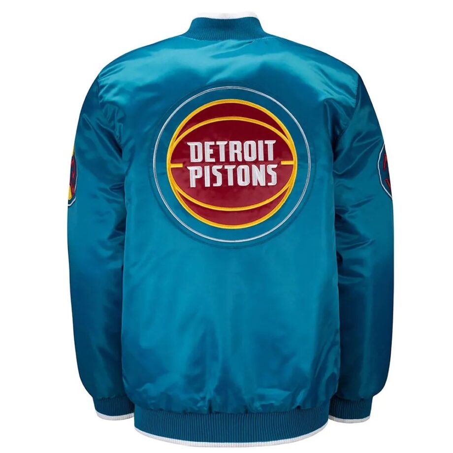 Pistons Ty Mopkins Teal Satin Jacket