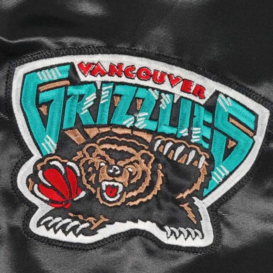 Vancouver Grizzlies Teddy Black Varsity Satin Jacket