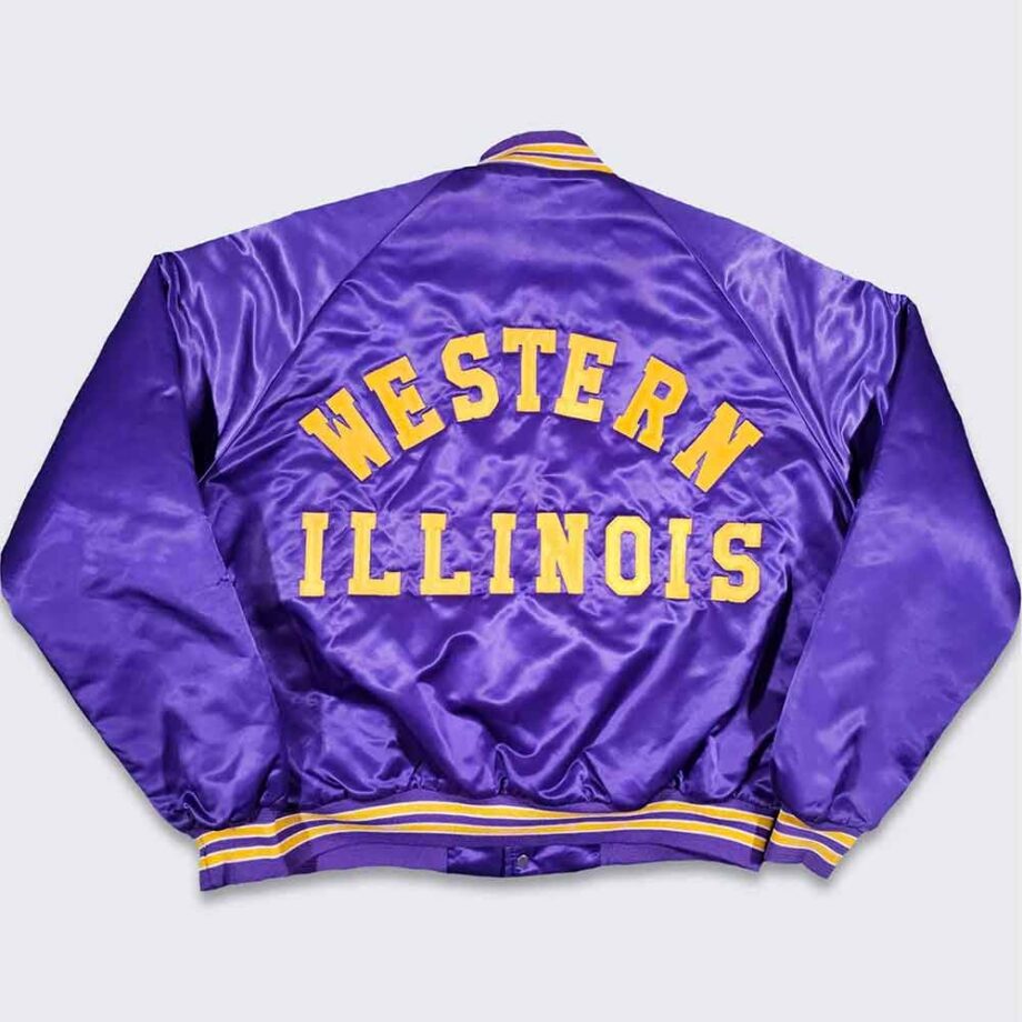 80s Western Illinois Leathernecks Bomber Jacket