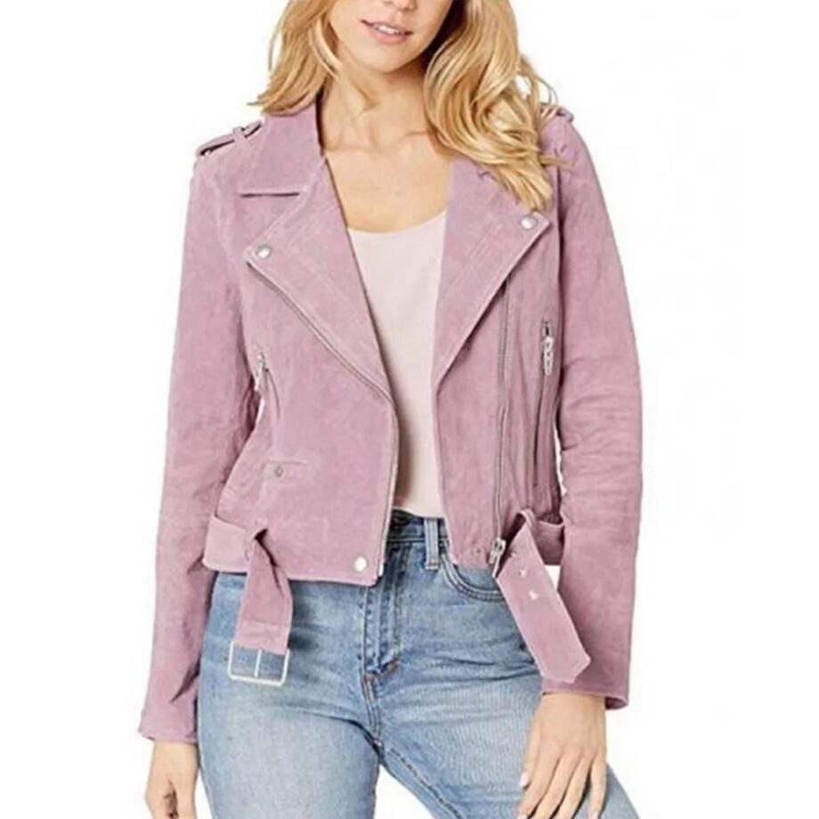 Head of the Class Isabella Gomez Pink Suede Jacket