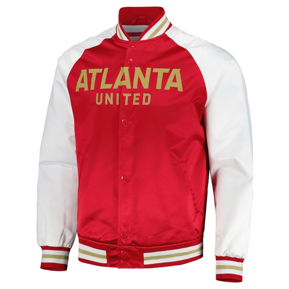 Atlanta United FC Red & White Satin Jacket