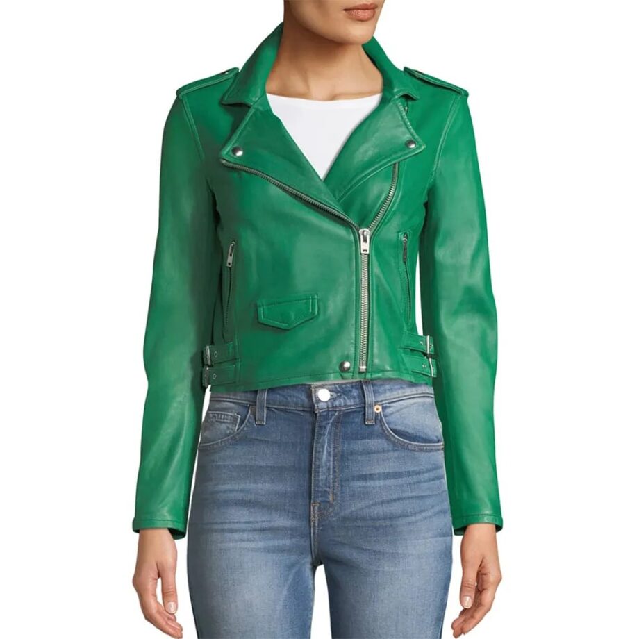 Corinne Foxx Beat Shazam Season 3 Green Leather Jacket