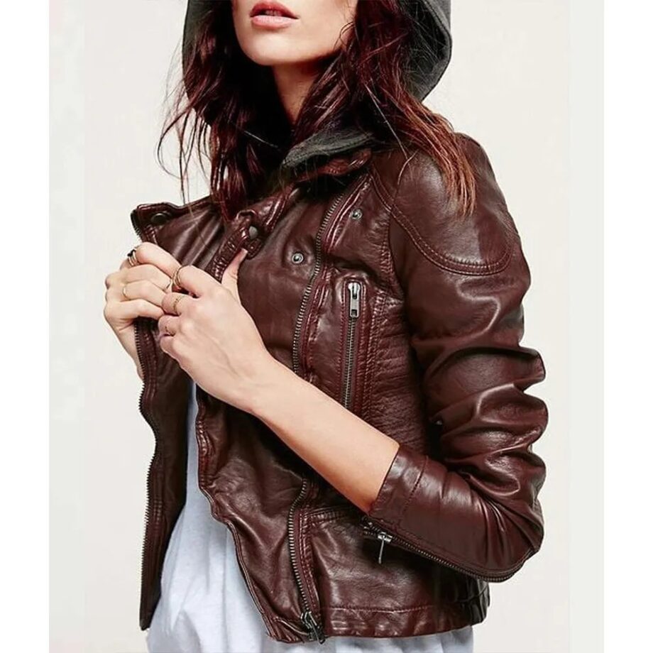 Brooklyn Nine-Nine S07 Rosa Diaz Hooded Leather Jacket