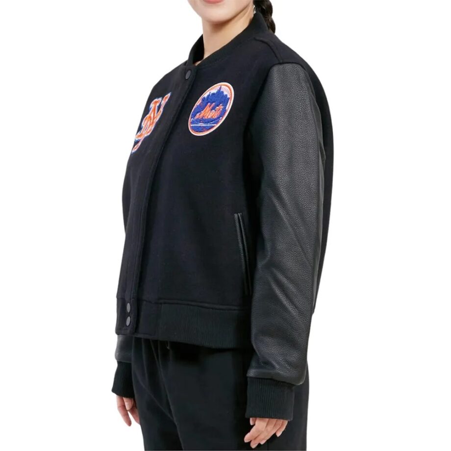 New York Mets Classic Black Varsity Jacket