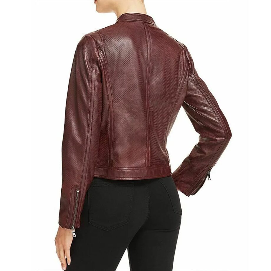 Dare Me Willa Fitzgerald Maroon Leather Jacket
