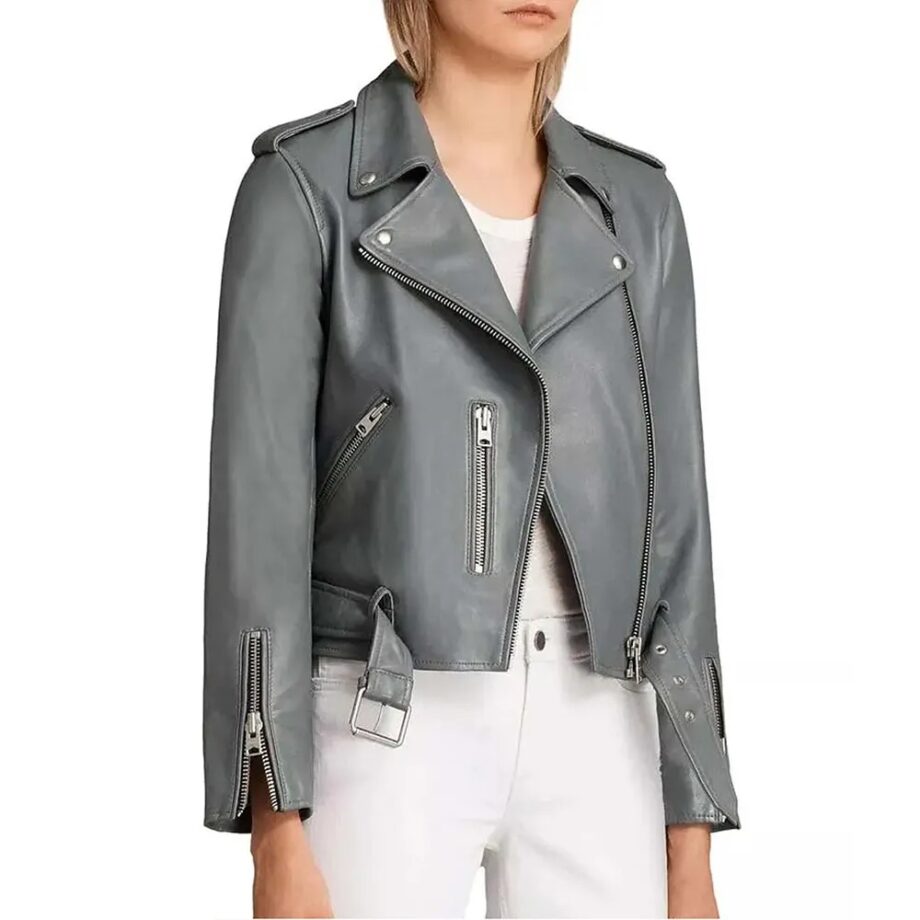FBI Most Wanted Roxy Sternberg Gray Leather Jacket