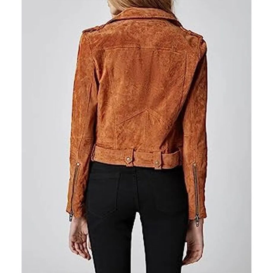 Head of the Class Isabella Gomez Brown Suede Jacket