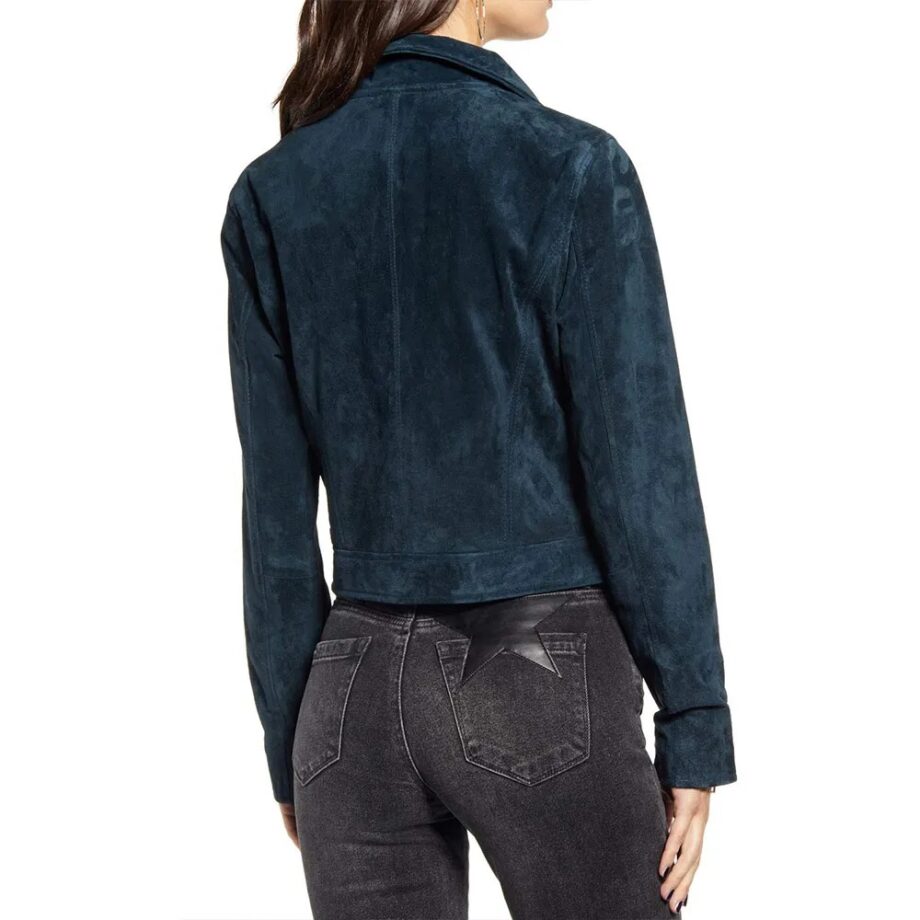 Head of the Class Isabella Gomez Blue Suede Jacket