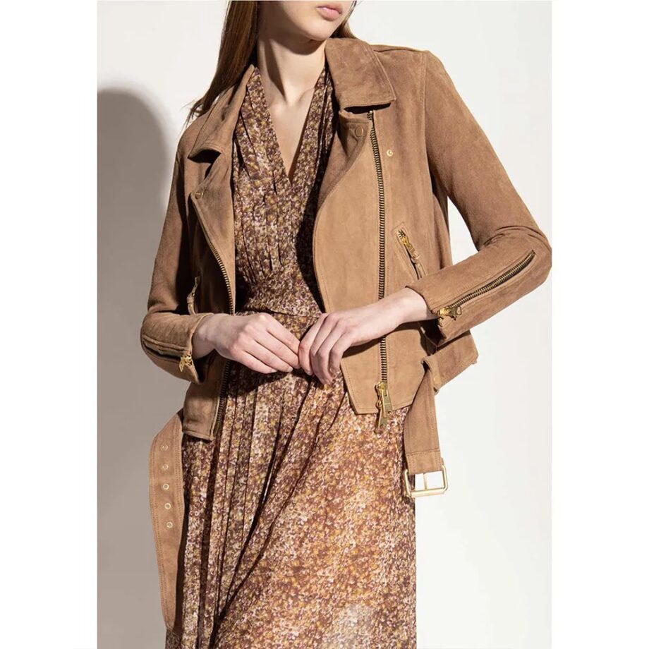 Head of the Class Isabella Gomez Suede Jacket