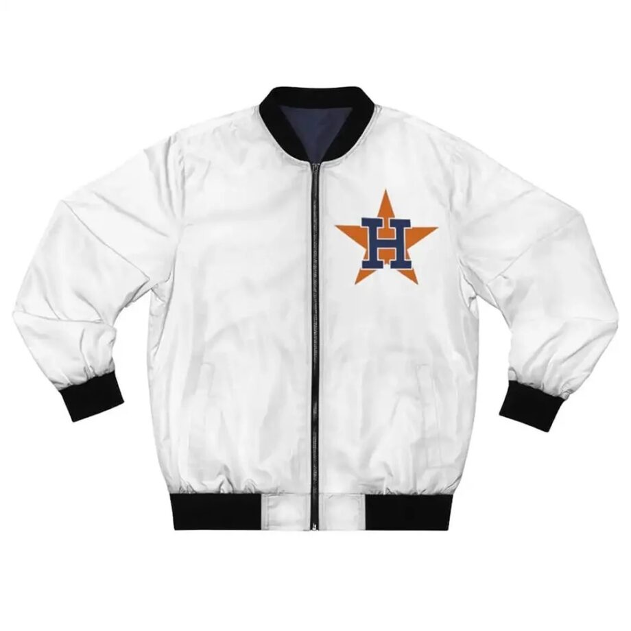 White Houston Astros Bomber Jacket